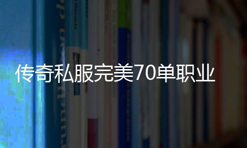 传奇私服完美70单职业（传奇私服90单职业）